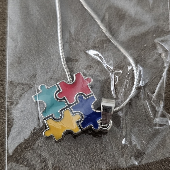 Puzzle Piece Necklace - Autism Awareness Necklace - Picture 1 of 3